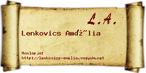 Lenkovics Amélia névjegykártya